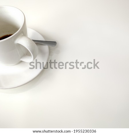 An image of a finished cup of coffe white background