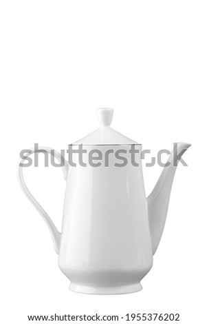 porcelain tableware for home interior, isolate on a white background