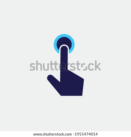 touch screen vector icon finger clicking 