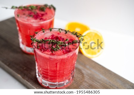 WATER MELOON JUICE IN TWO GLASSES