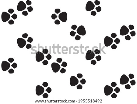 Dog footprints. Seamless background for design.