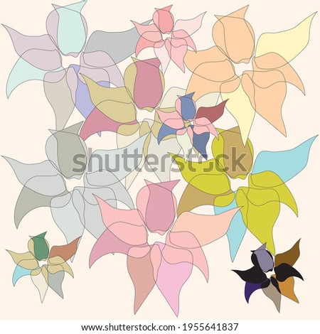 Background with Flowers of Different Colors