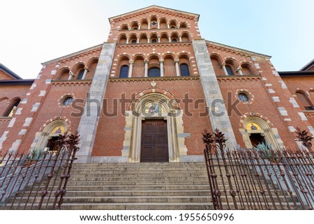 Milan, Lombardy, Italy: the facade of the historic Sant Agostino church, along via Copernico