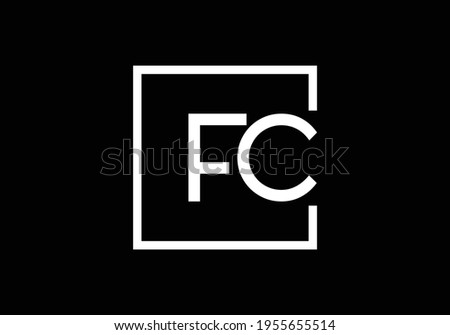 Initial Monogram Letter FC Logo Design Vector Template.