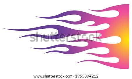 Vector flame for motorcycle and car decoration. Ideal for decal, sticker airbrush stencil and tattoo too.