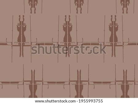 Vector texture background, seamless pattern. Hand drawn and brown colors.