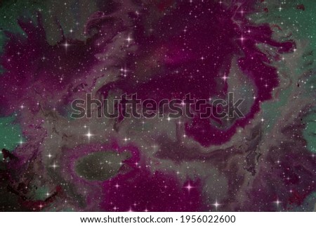Space, the universe. View of the universe, stars, planets, and nebula.