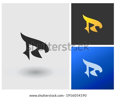 Logo vector monogram PR initial alphabet modern creative company symbol