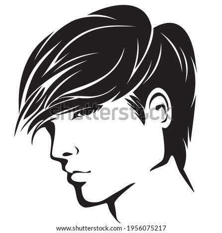 Portrait of a guy with a stylish hairstyle 