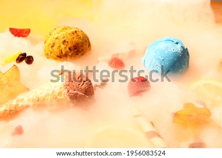 ice cream cone with Various types of ice cream cones include wafer cones, waffle cones, and sugar cones.