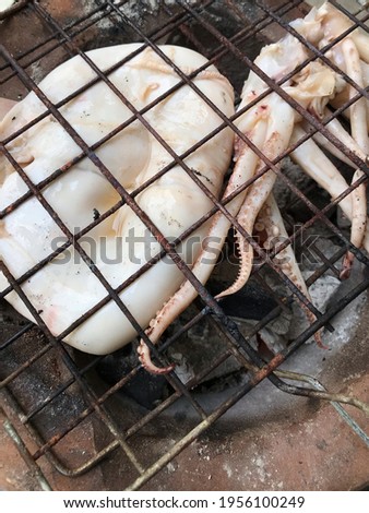 This picture is Grilled Squid as part of picnic time.