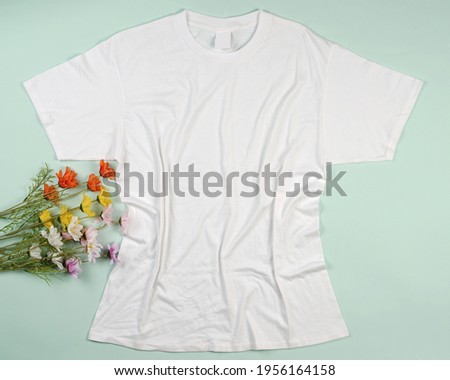 Plain t-shirt made of cotton, very comfortable to use during the day or night. Plain colors add to the impression of simplicity when used. Empty space for your ad. Plain t-shirt isolated mockup.