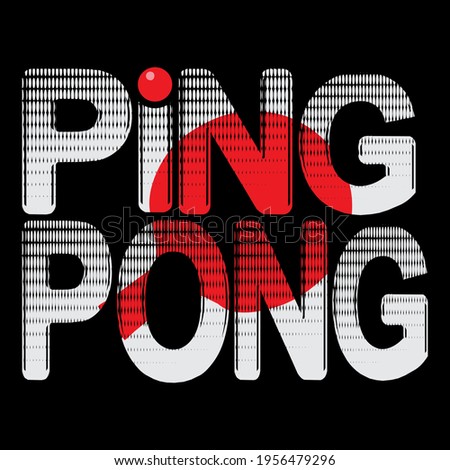 Ping Pong Design. This illustration can be used as a print on T-shirts, cups, bags, Phone Case etc.