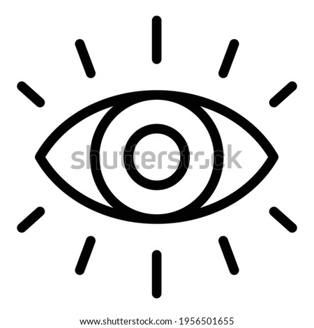 Eye spiritual icon. Outline Eye spiritual vector icon for web design isolated on white background