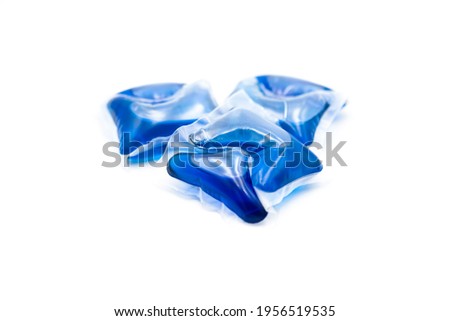 Laundry capsules isolated on a white background