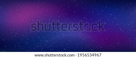 Star universe and stardust in deep space background and gradient sky galaxy in the night with nebula in the cosmos. Vector Illustration.