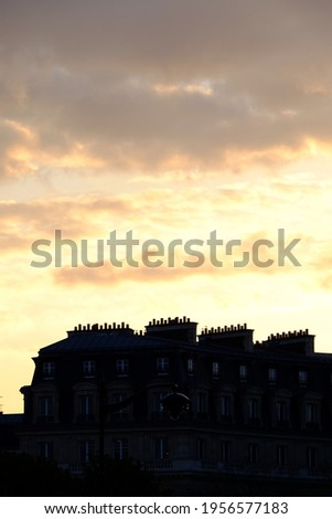 A sunset from Chatelet, in the center of Paris.