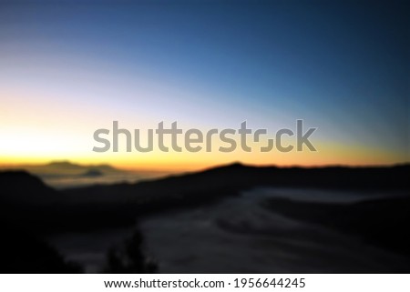 bromo mountain on sunrise with blur effect edited