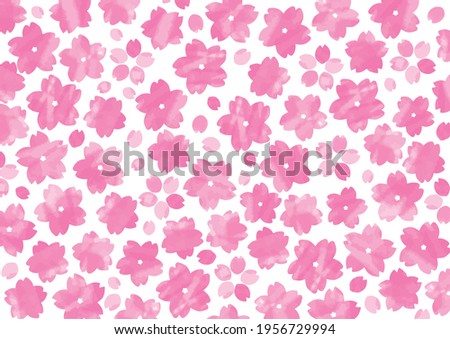 wallpaper background of water colored cherry flowers