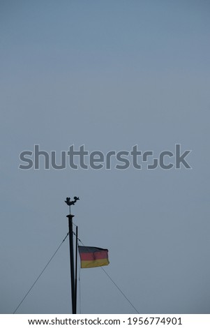 view of a waving german flag