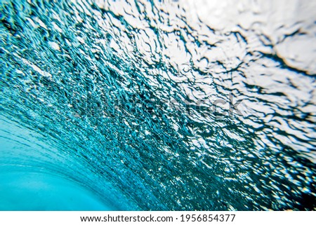 Waves breaking in the ocean