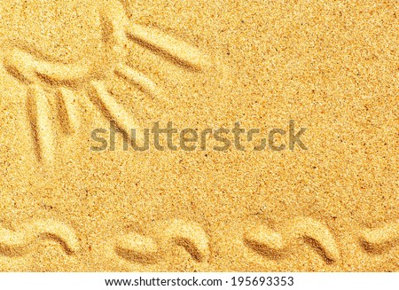 Picture of sun and waves on the sand