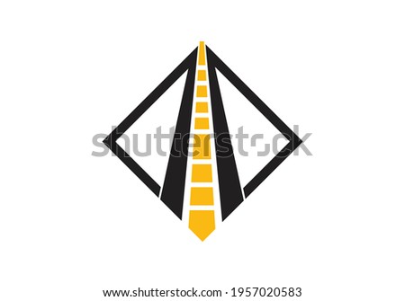 Way logo and Road symbol illustration vector design.
