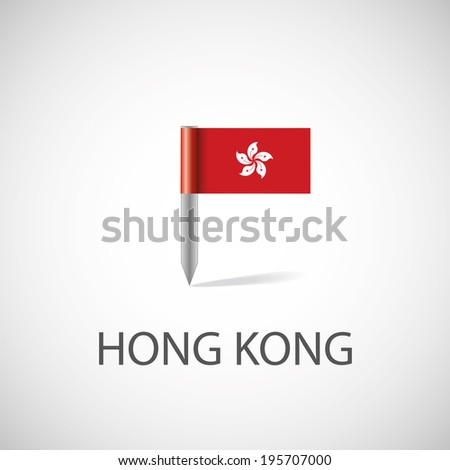 hong kong flag pin