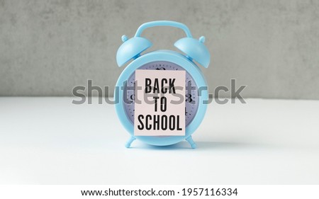 Back to school lightbox message text on alarm clock