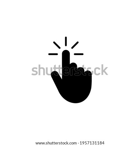 Hand cursor icon vector. Hand click icon. Finger pointer icon symbol isolated