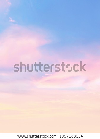 Beautiful Blue Orange Pink Afternoon Sky Royalty-Free Stock Photo #1957188154