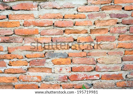 Red brick wall as a nicely textured background 