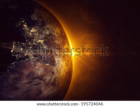 Sunrise (Elements of this image furnished by NASA) 