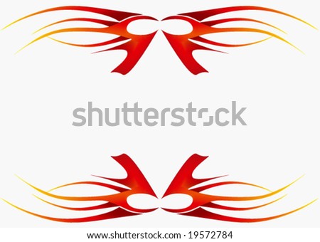 abstract vector flame
