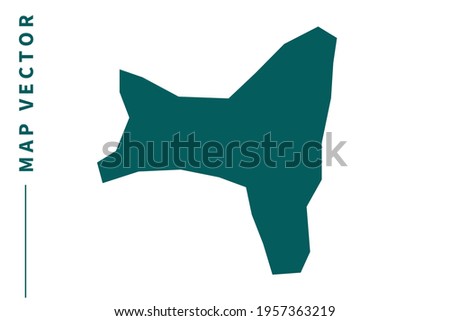 Christmas Island map vector. green color on white background.