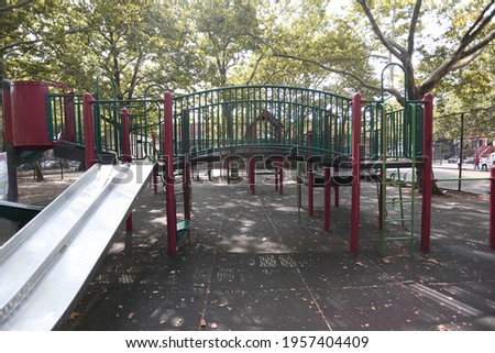 These are photos of a playground in Brooklyn. 