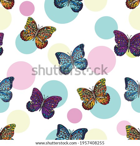 butterfly seamless pattern vector design