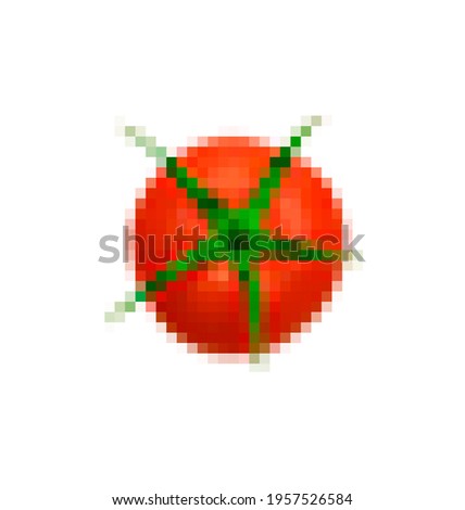 Pixel art of a tomato