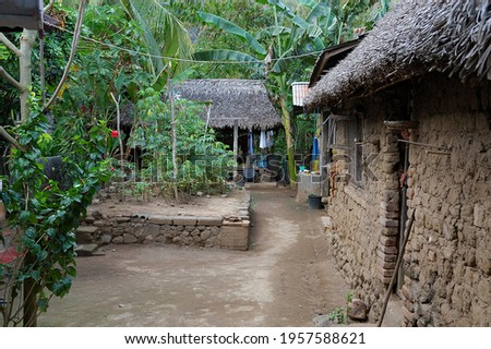 Pictures of an ancient indonesian village in Bali island
