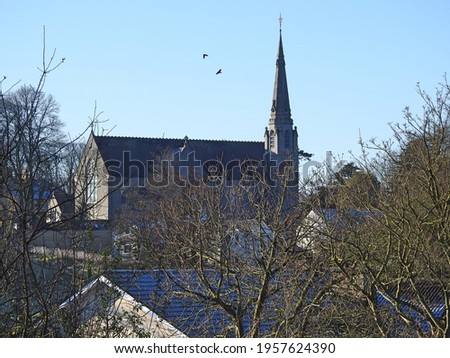 County Louth, Ireland, 6th December 2020. Rooftops of Termonfeckin Village.  Royalty-Free Stock Photo #1957624390