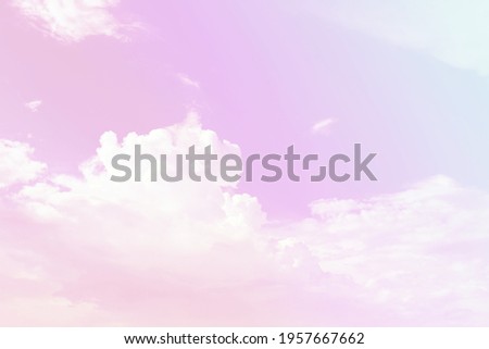 Sky and clouds on a beautiful pastel background. Abstract sweet dreamy colored sky background