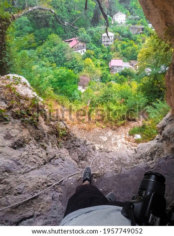 View from the cave of Saint Hypatius on the slopes of Gagra
