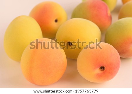Japanese apricots on white background.
"Ume".
Plum.