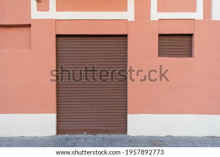 industrial background, old urban street with bricks, interesting wall with bricks and textures, wall worn out