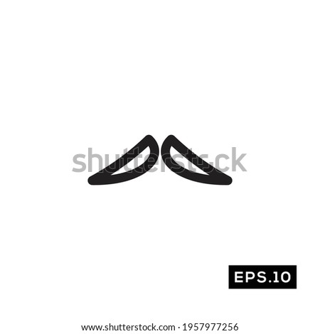 Mustache line icon vector. Daddy icon or logo symbol vector