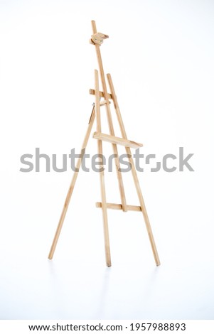 an empty easel isolated on a white background. isolated.