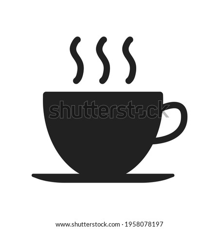 Coffee cup icon. Hot drink vector illustration