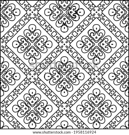 Geometric vector pattern with triangular elements. Seamless abstract ornament for wallpapers and backgrounds. Black and white colors.
