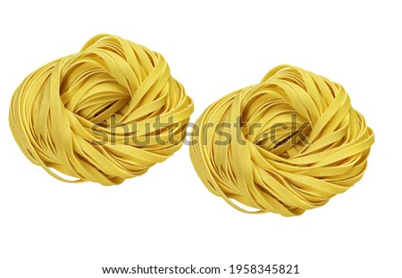 Tagliatelle pasta recipe with white background picture