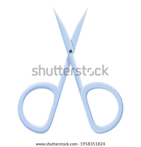Manicure scissors icon. Cartoon of Manicure scissors vector icon for web design isolated on white background